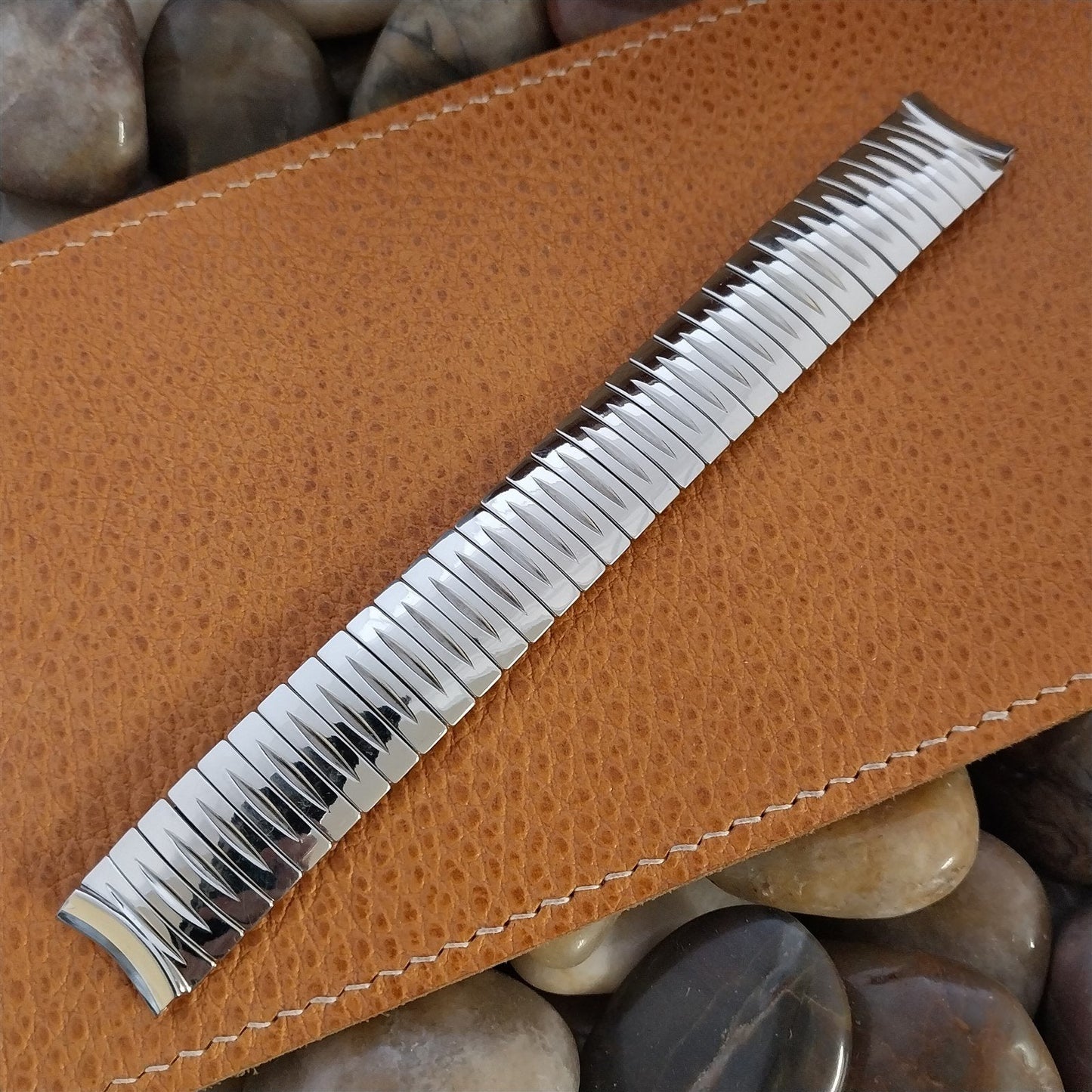 Vintage 1957 Flex-Let Thin Man Deluxe 5/8" Stainless Steel nos Unused Watch Band