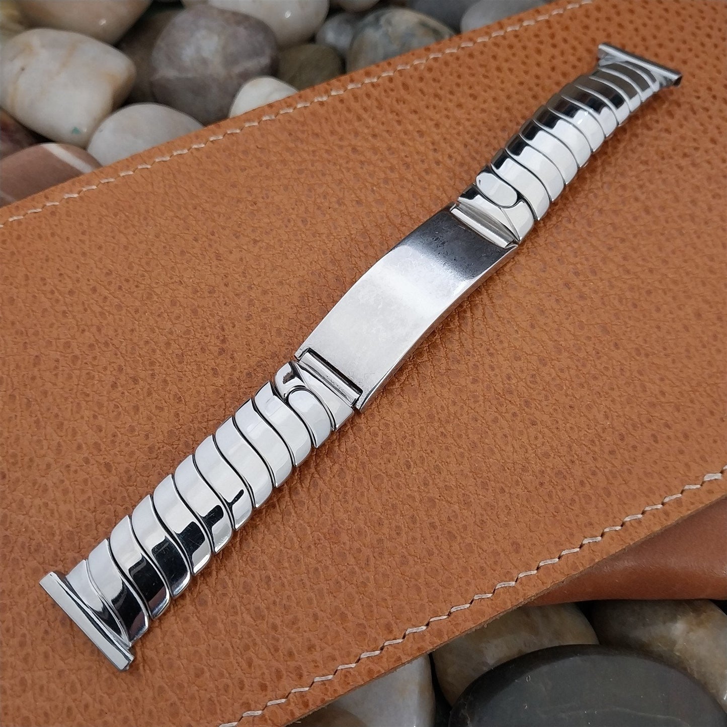 Vintage 1951 Sterling Silver ID & Stainless Steel Expansion Unused Watch Band