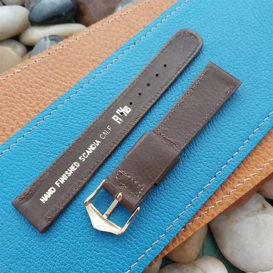 11/16" 1960s JB Champion USA Scandia Calf Leather Strap nos Vintage Watch Band
