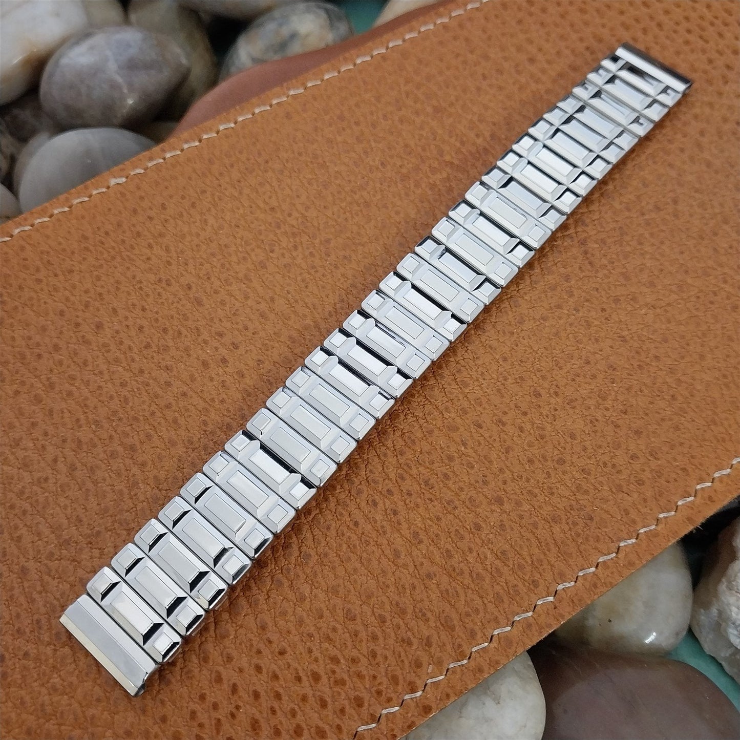 5/8" Stainless Steel Scissor Expansion Duchess USA nos 1950s Vintage Watch Band