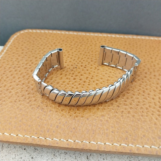 1948 10k White Gold-Filled Flex-Let Squire Short nos Vintage Watch Band