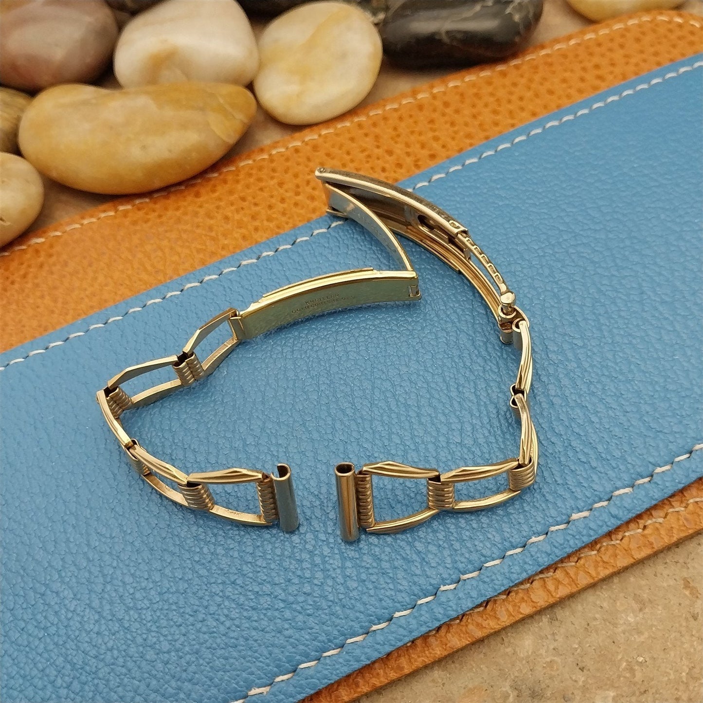 1940s Vintage Art Deco Kreisler Classic Gold Filled 1/2" Unused NOS Watch Band