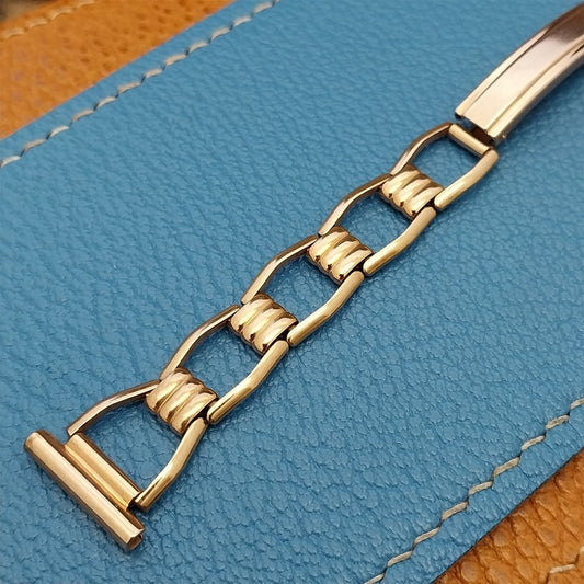 1940s Art Deco Kreisler Long Rose Gold Filled 5/8" nos Vintage Watch Band