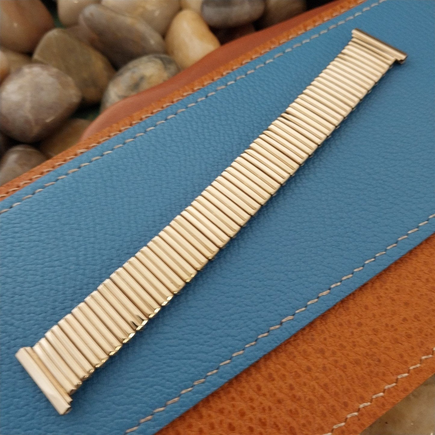 10k Yellow Gold-Filled Kalbe USA Scissor Expansion nos Vintage Watch Band