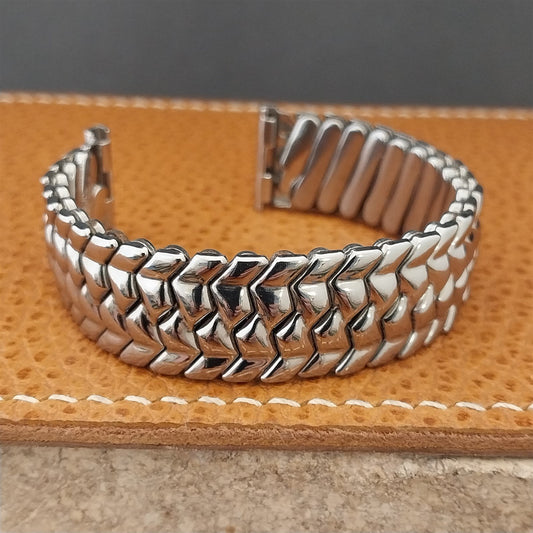 Vintage 5/8" Drema Stainless Steel Short Unused 1950s Classic Stretch Watch Band