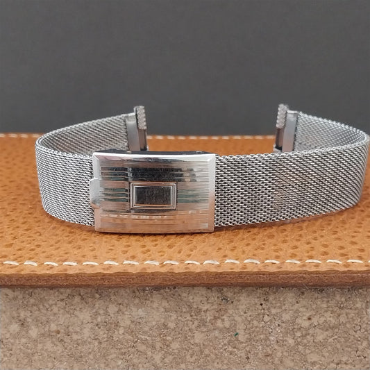 1930s Chromium Art Deco Mesh Gemex USA nos Vintage Watch Band