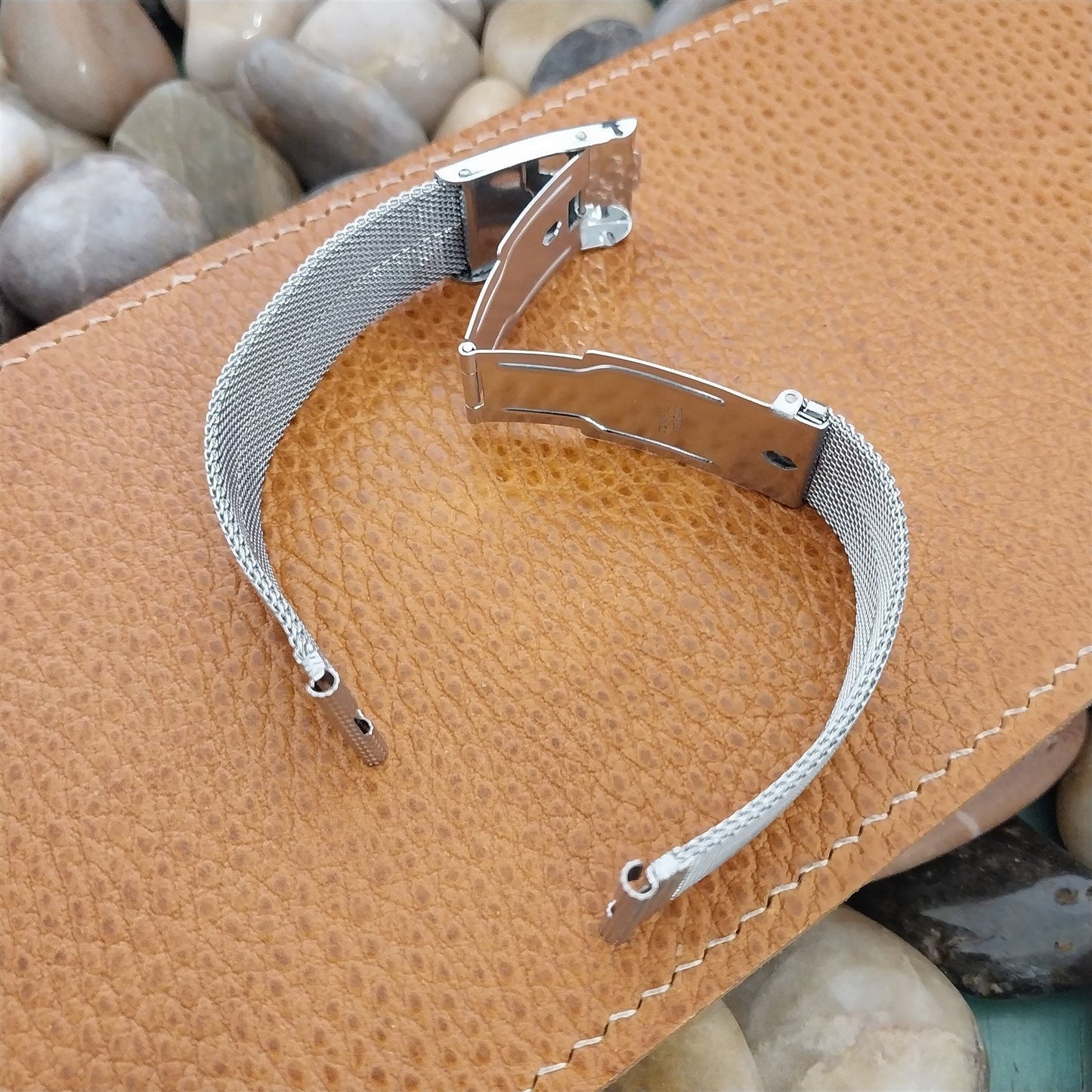 1930s Chromium Art Deco Mesh Gemex USA nos Vintage Watch Band