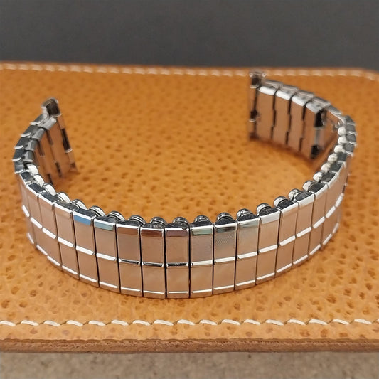 19mm 18mm Hadley Elgin Stainless Steel Expansion Unused 1960s Vintage Watch Band