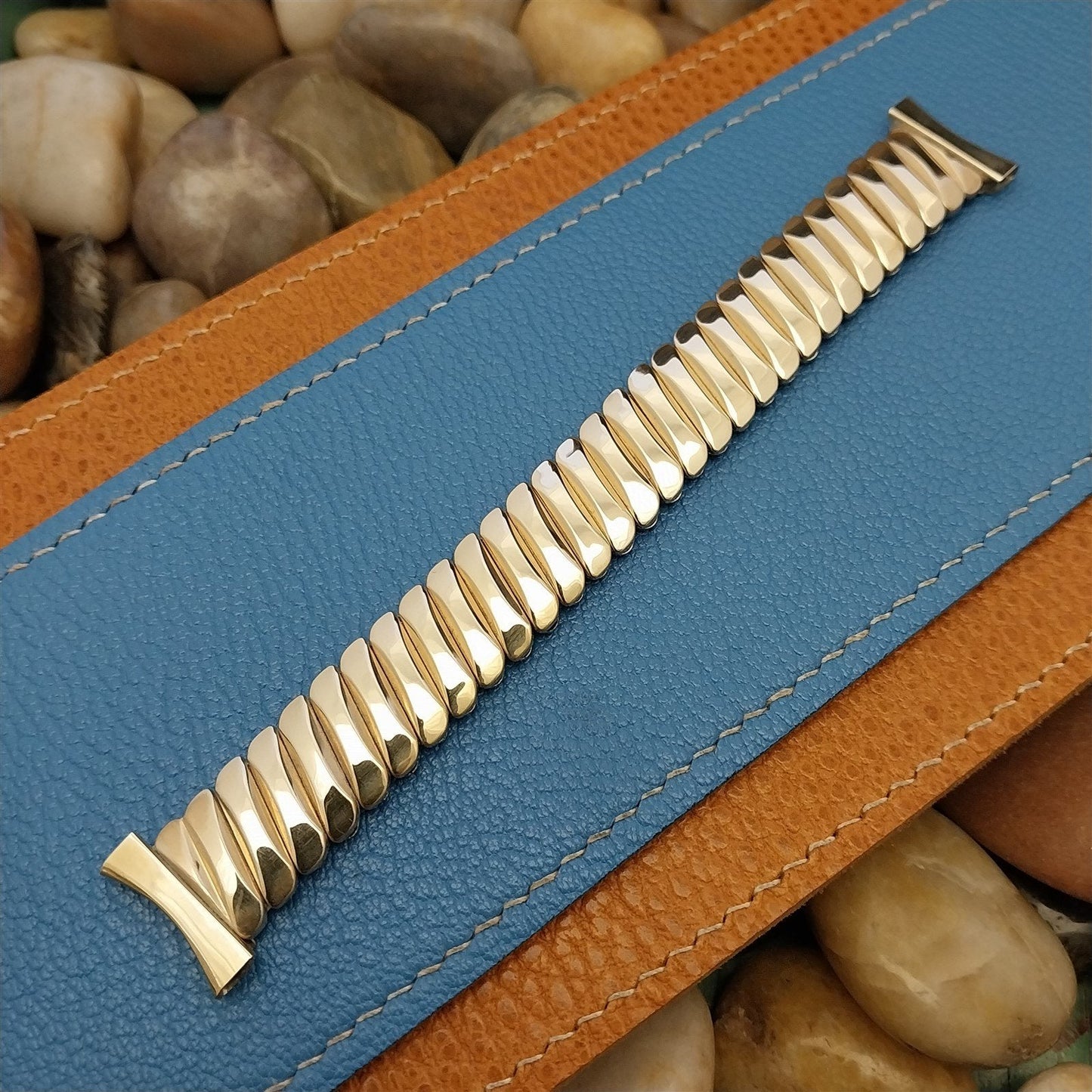 10K Gold-Filled Bellavance USA nos 1950s Vintage Watch Band 16mm-19mm