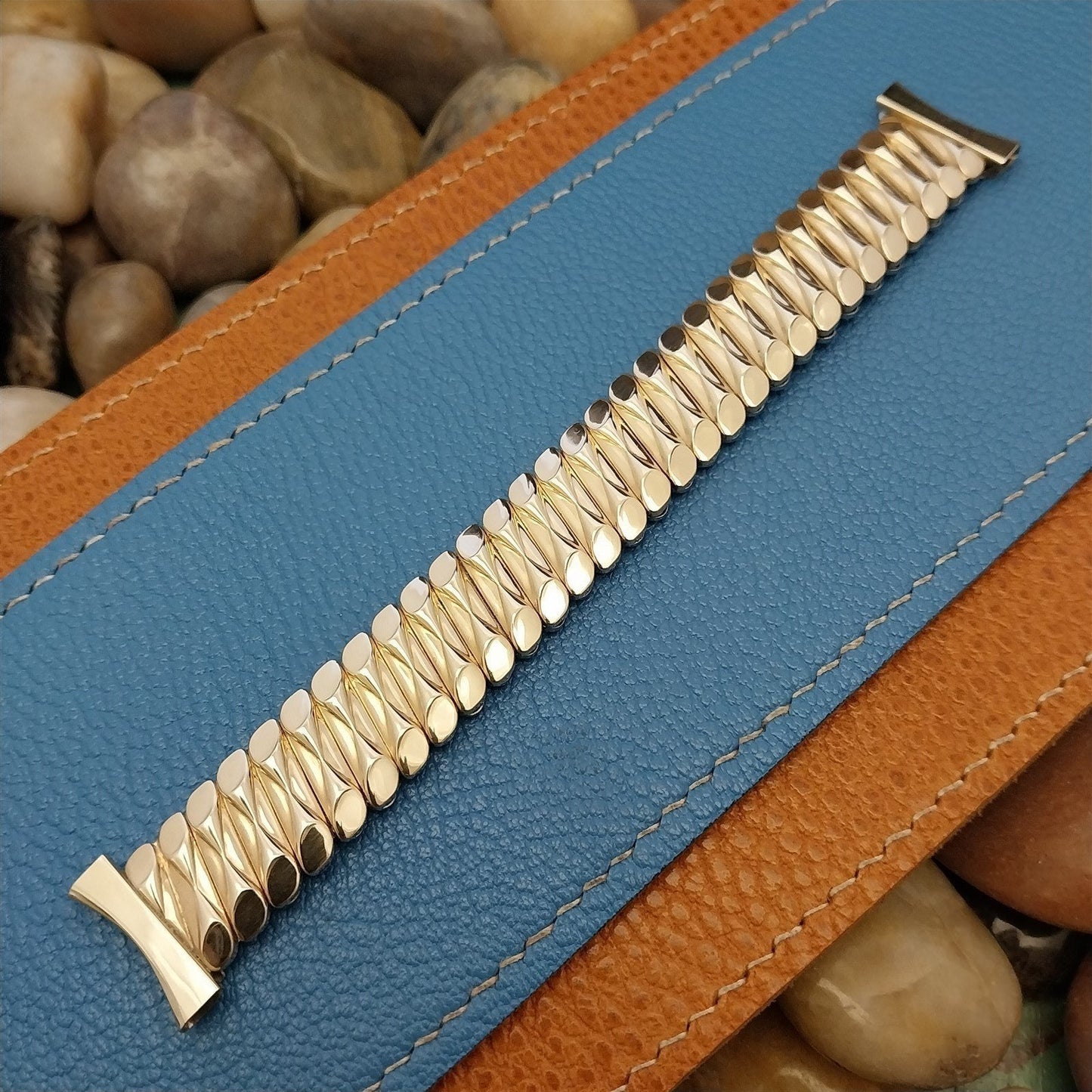 10K Gold-Filled Bellavance USA nos 1950s Vintage Watch Band 16mm-19mm