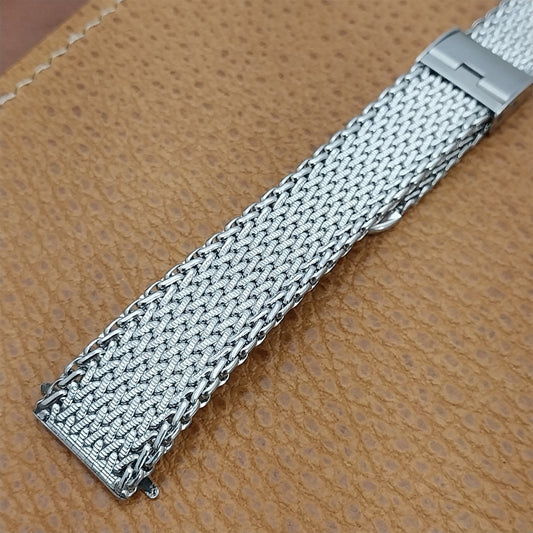17.2mm JB Champion Stainless Steel Mesh nos 1960s Vintage Watch Band
