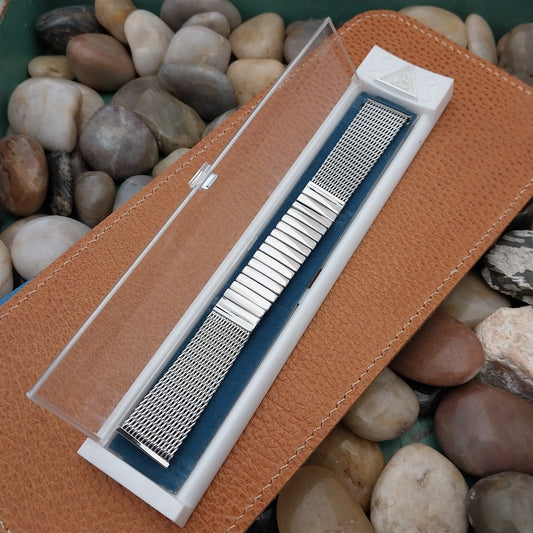 Vintage 19mm 18mm JB Champion Stainless Steel Mesh Unused nos 1960s Watch Band