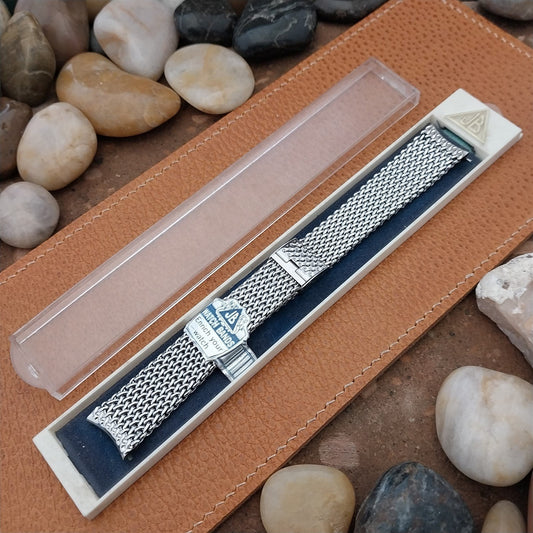 17.2mm Stainless Steel Mesh JB Champion USA nos 1960s Vintage Watch Band