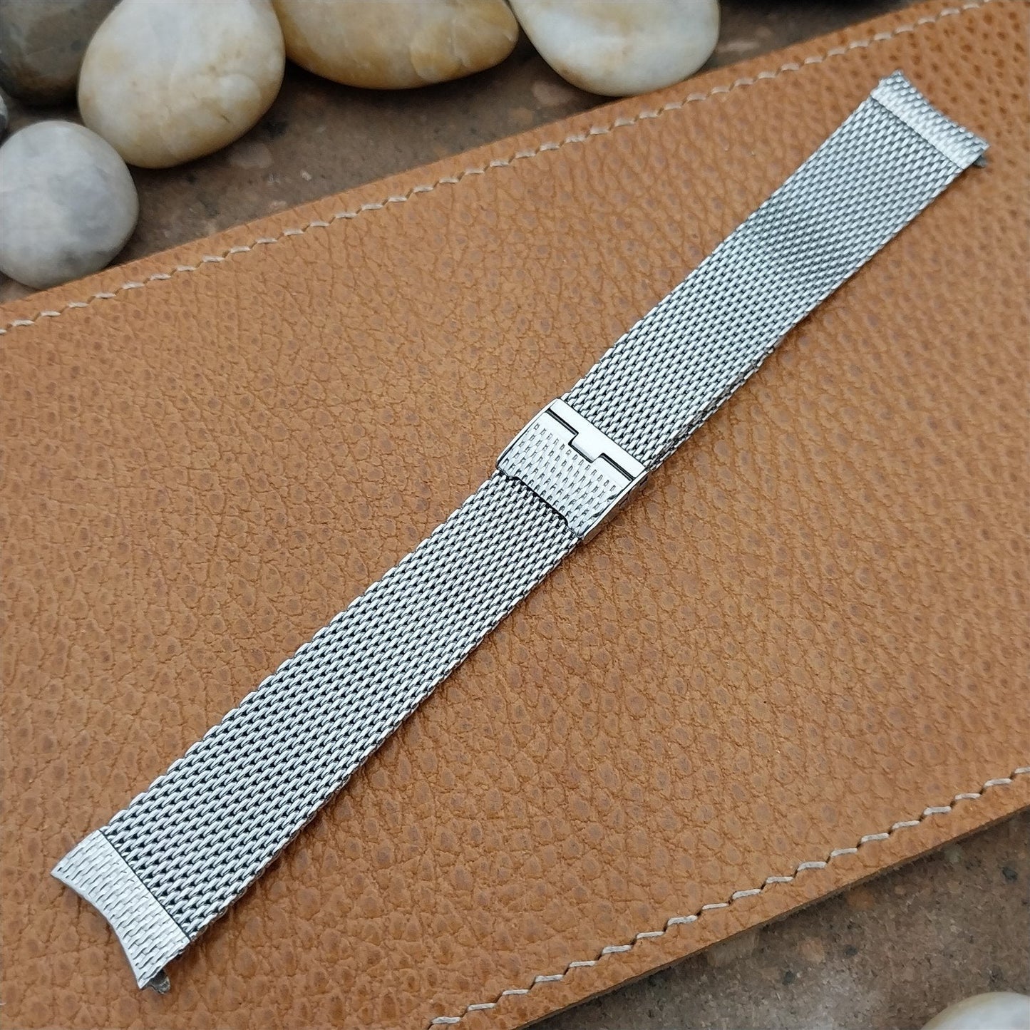17.2mm Stainless Steel Mesh JB Champion USA nos 1960s Vintage Watch Band