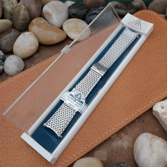17.2mm Stainless Steel Mesh JB Champion USA nos 1960s Vintage Watch Band