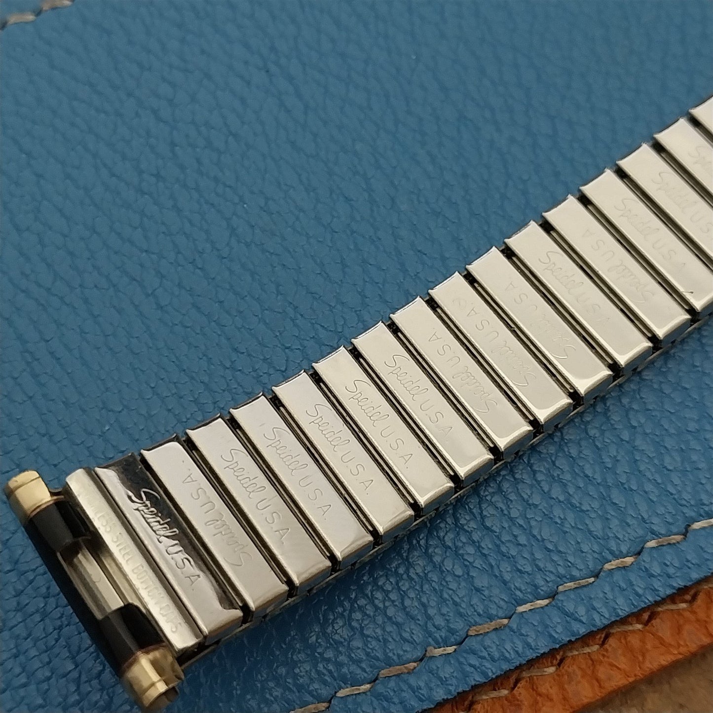 Vintage Speidel Romunda Perpetual Calendar Black & Gold 1970s Unused Watch Band