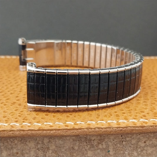 Speidel Romunda Perpetual Calendar Black & Stainless Steel Vintage Watch Band