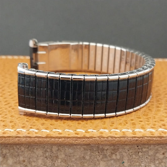 Speidel Romunda Perpetual Calendar Black & Stainless Steel Vintage Watch Band