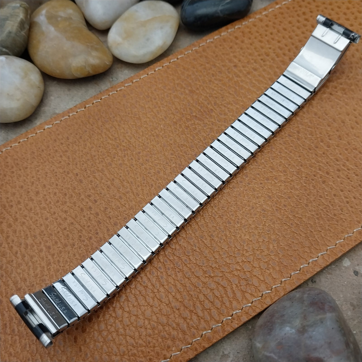 Speidel Romunda Perpetual Calendar Black & Steel Vintage Watch Band