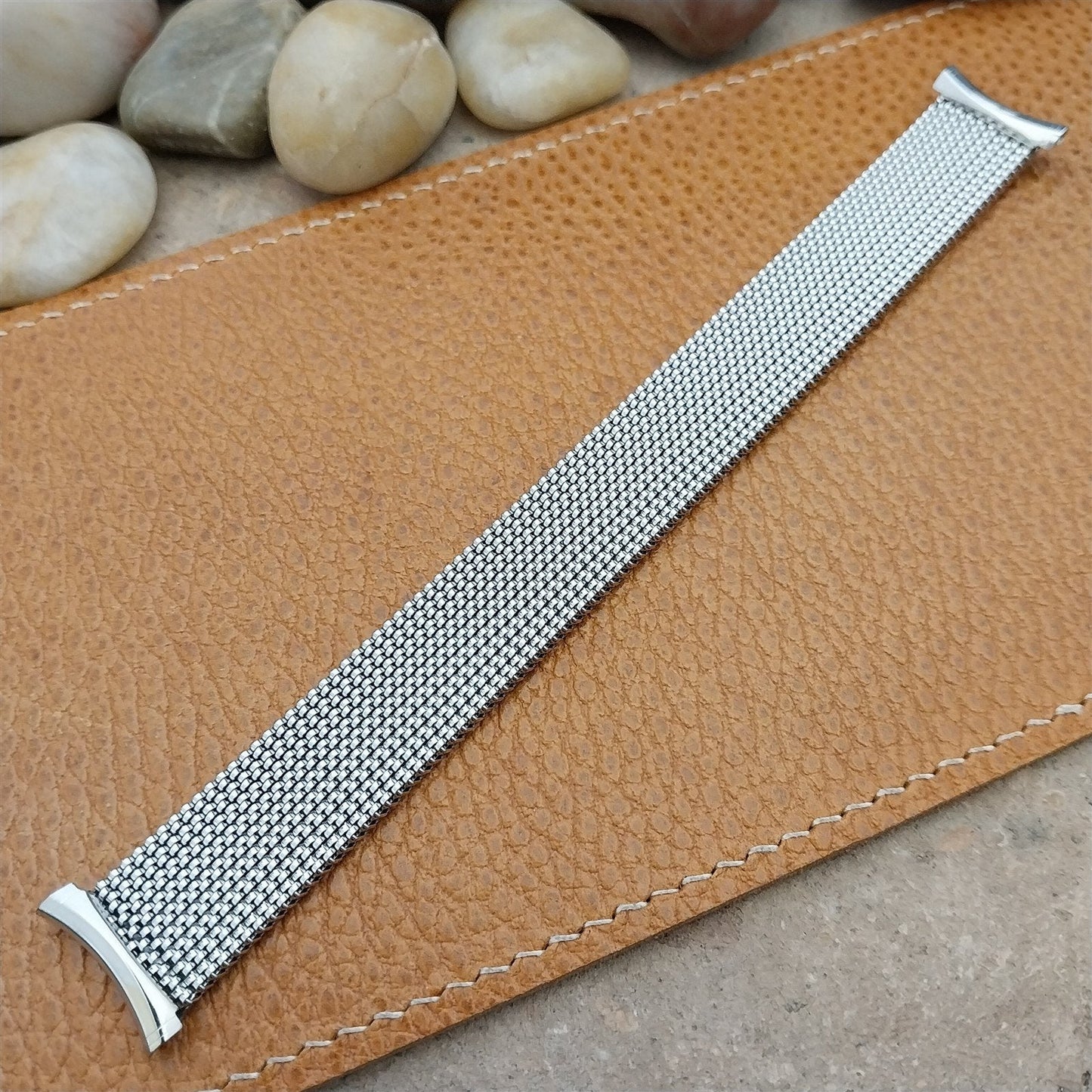 19mm 18mm 17mm Evinger Long Stainless Expansion Mesh Unused Vintage Watch Band