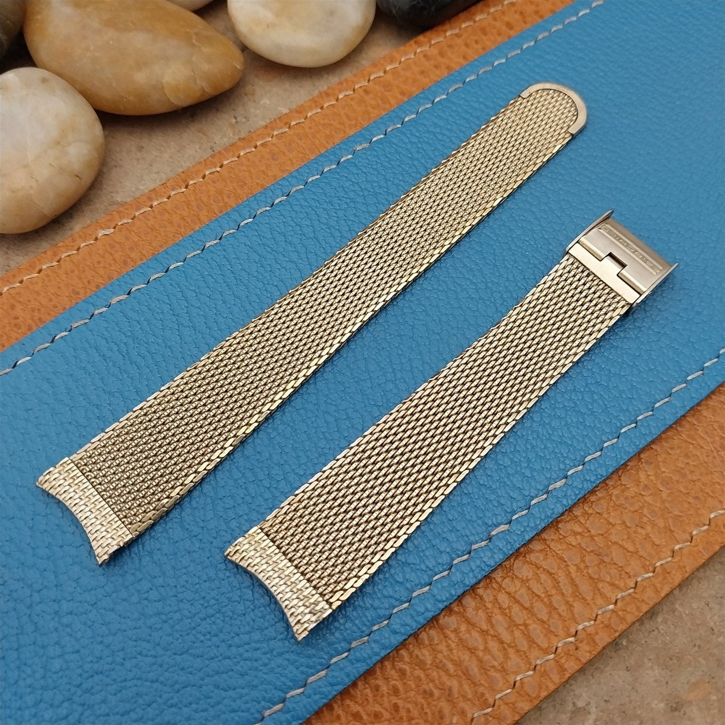 Fairchild LED Duchess USA 10k Yellow GOld RGP Mesh nos Vintage Watch Band