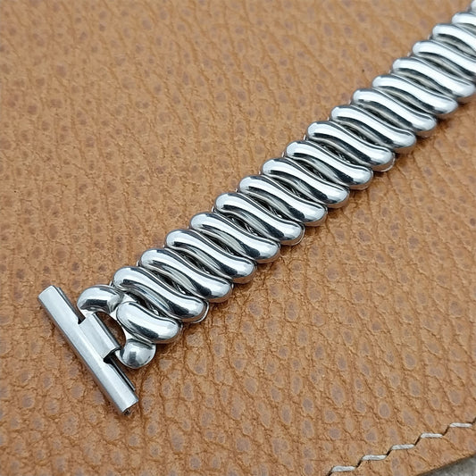 1950 Baylor Stainless Steel Overhand Short 19mm 18mm 16mm Vintage Watch Band