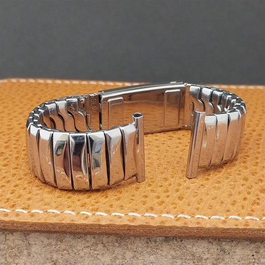 1950s Stainless Steel Gemex Mint or Meds 19mm 18mm 17mm nos Vintage Watch Band