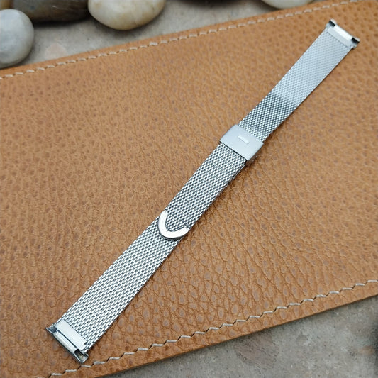 JB Champion Womens Stainless Steel Mesh 1/2" nos 1960s Vintage Watch Band