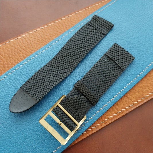 Gray Perlon Mesh 2-piece 20mm 1960s nos Vintage Field Watch Strap