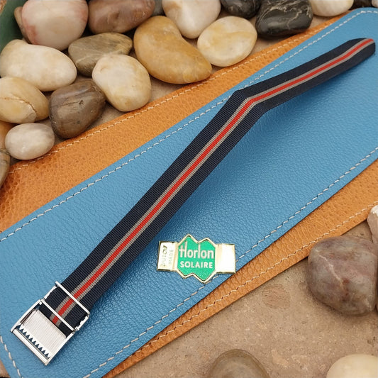 Vintage 18mm Perlon Locking Buckle Classic Single Pass Unused Field Watch Strap