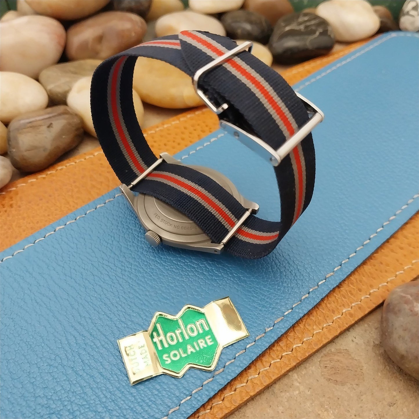 Vintage 18mm Perlon Locking Buckle Classic Single Pass Unused Field Watch Strap