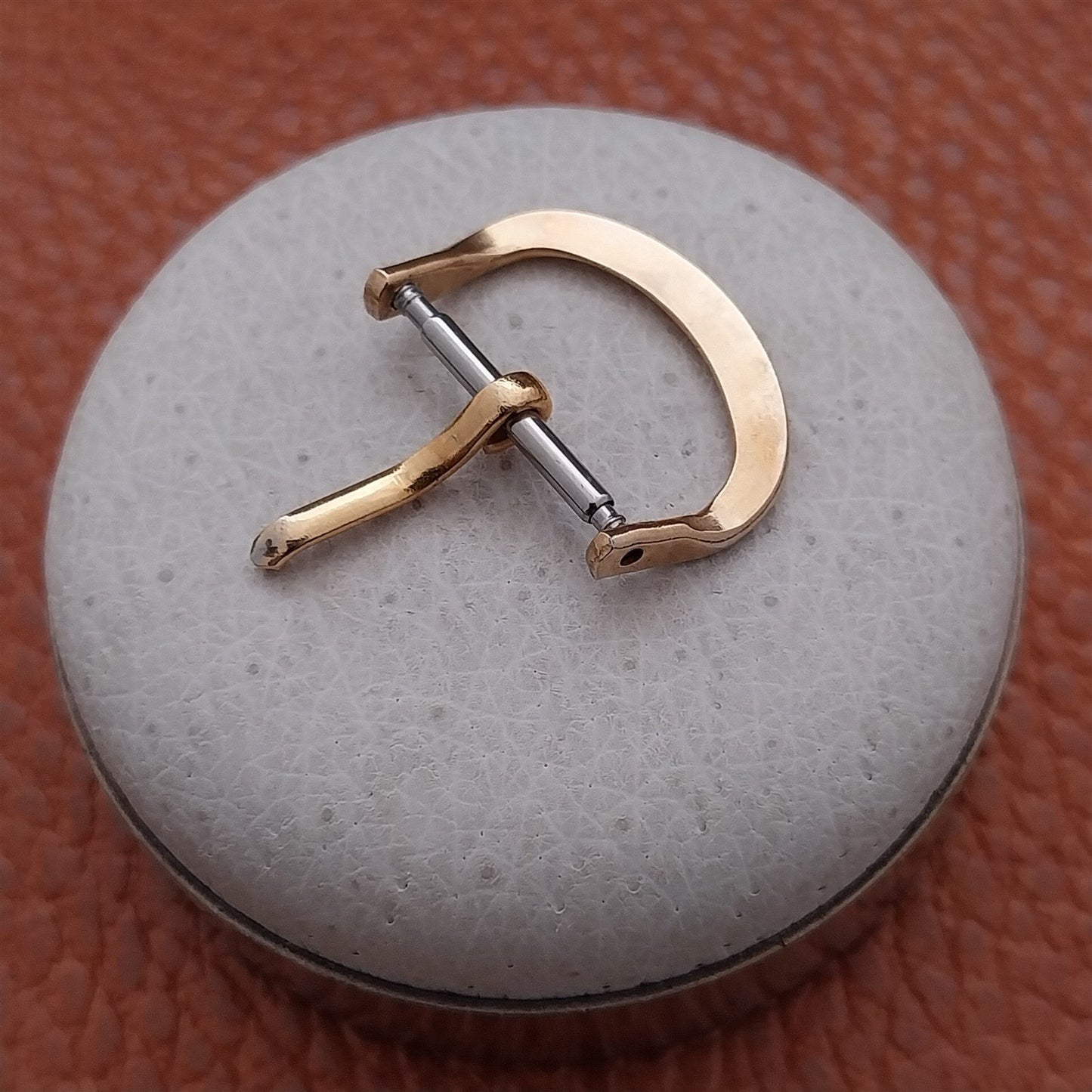 16mm Yellow Gold-Tone Unused 1940s-1950s Vintage Watch Strap Buckle