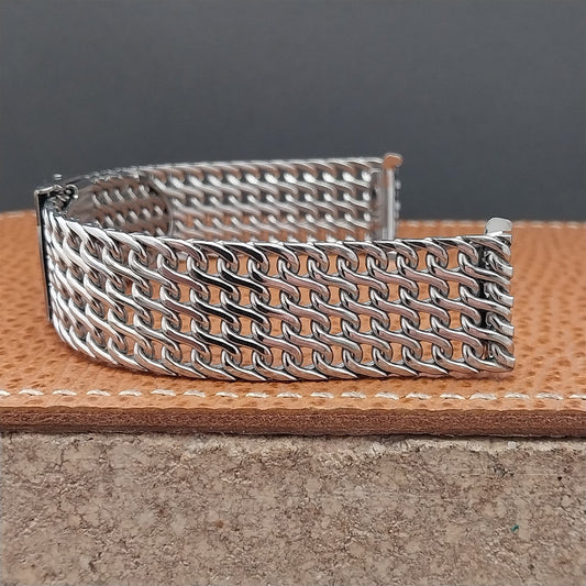 17.2mm Stainless Steel Thick Mesh Kreisler USA 1960s Vintage Watch Band
