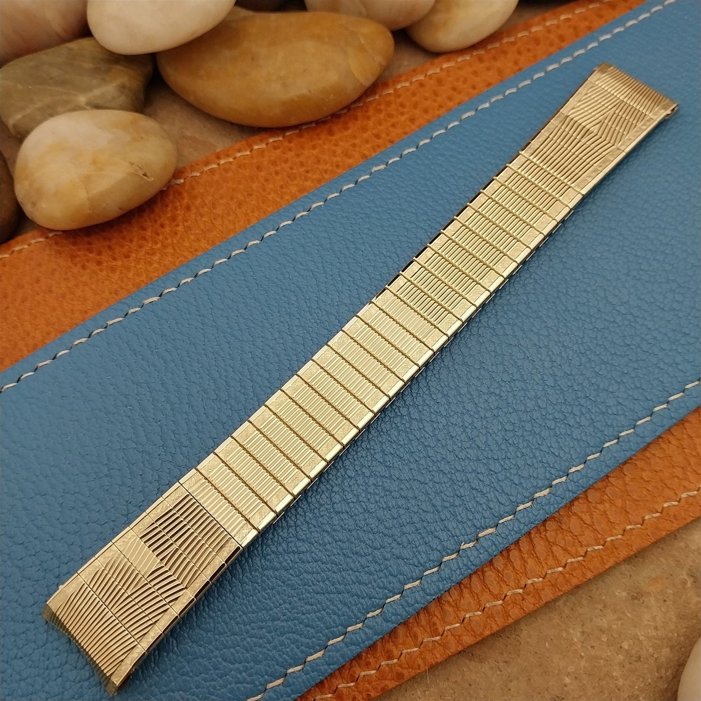 1960s 10k Gold Filled 17.2mm Speidel Watchmate nos Vintage Watch Band