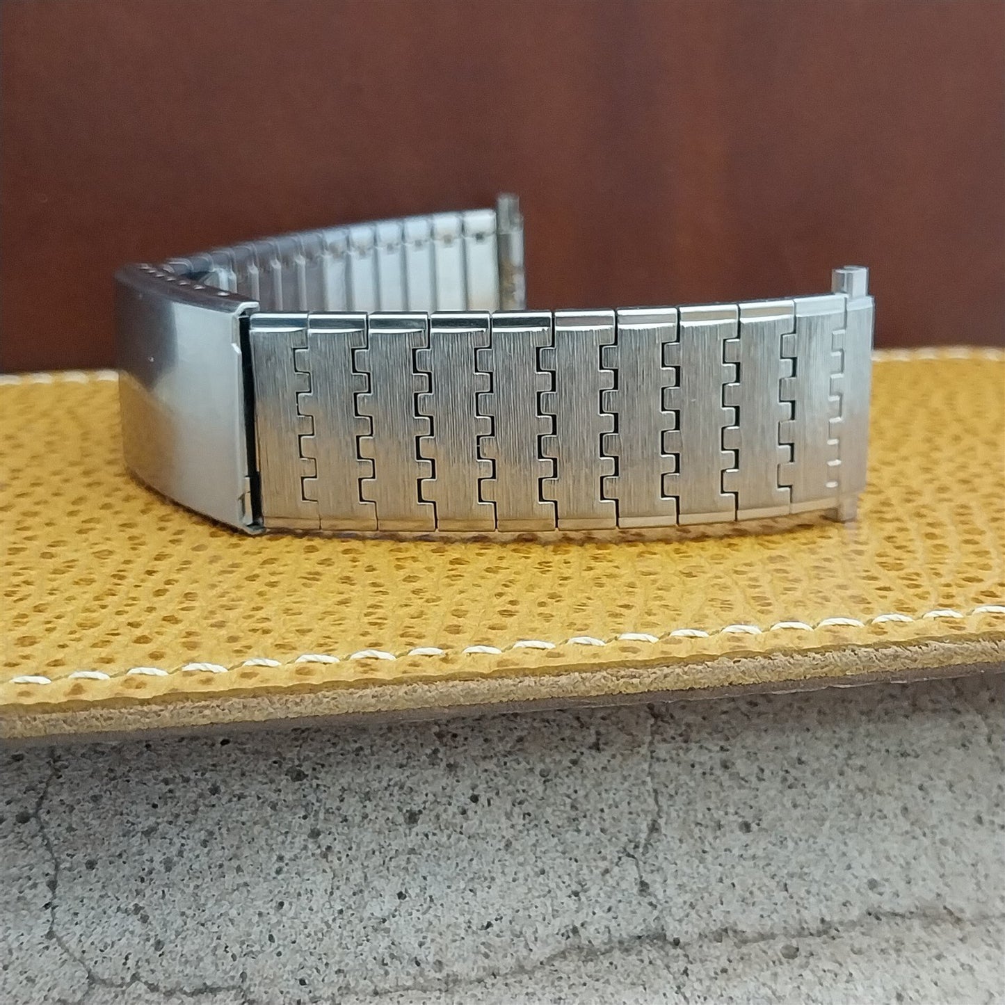 Vintage 20mm 22mm Stainless Steel Wide Speidel Spartacus Unused 1970s Watch Band