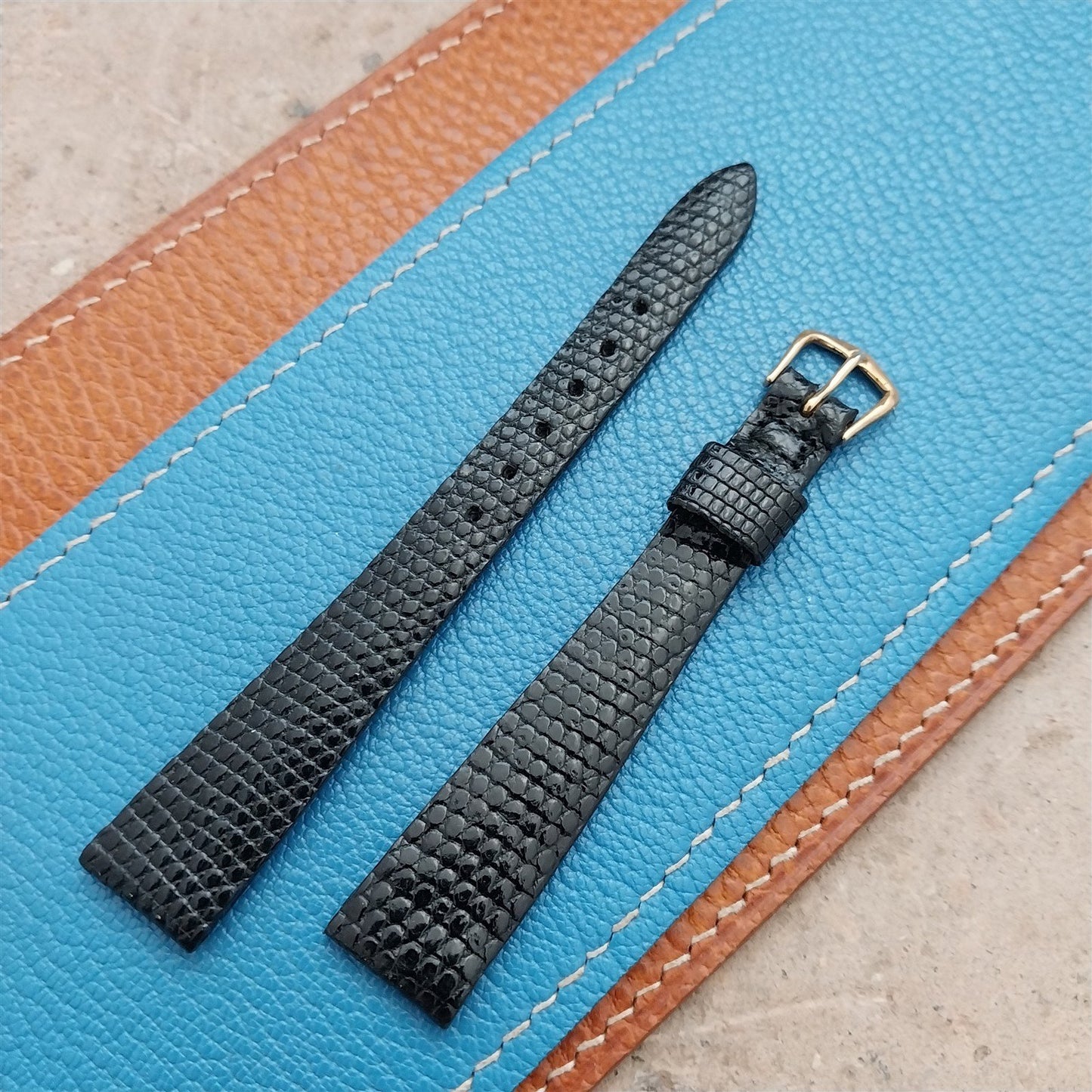 Womens Long JB Champion Java Lizard 9/16" 14mm nos 1970s Vintage Watch Band