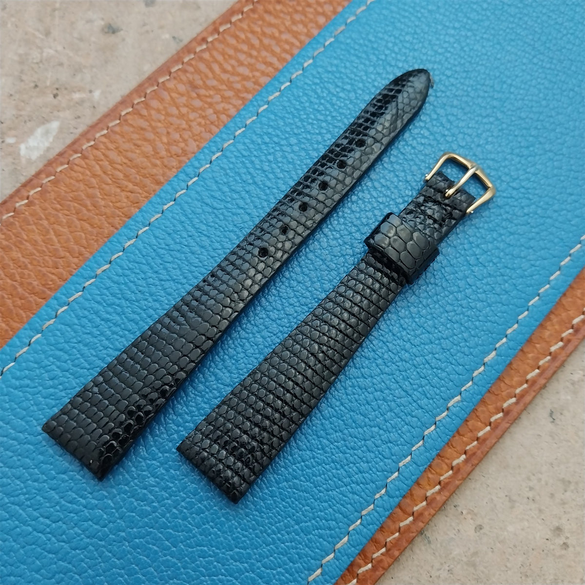 Womens Long JB Champion Java Lizard 9/16" 14mm nos 1970s Vintage Watch Band