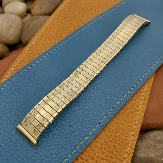 17mm 1/20 10k Yellow Gold-Filled Coronet Expansion nos 1960s Vintage Watch Band