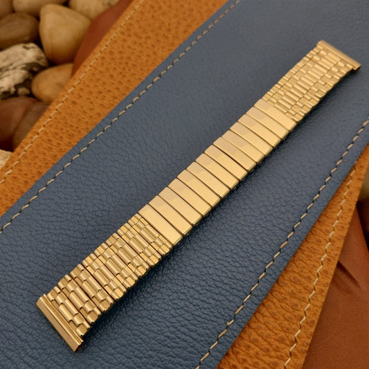 17.2mm Zenith Short Gold-Fill Classic Stretch Unused 1950s Vintage Watch Band