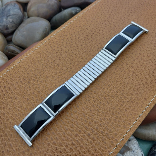 19mm 18mm 1957 Speidel Maraca Classic White Gold-Filled nos Vintage Watch Band