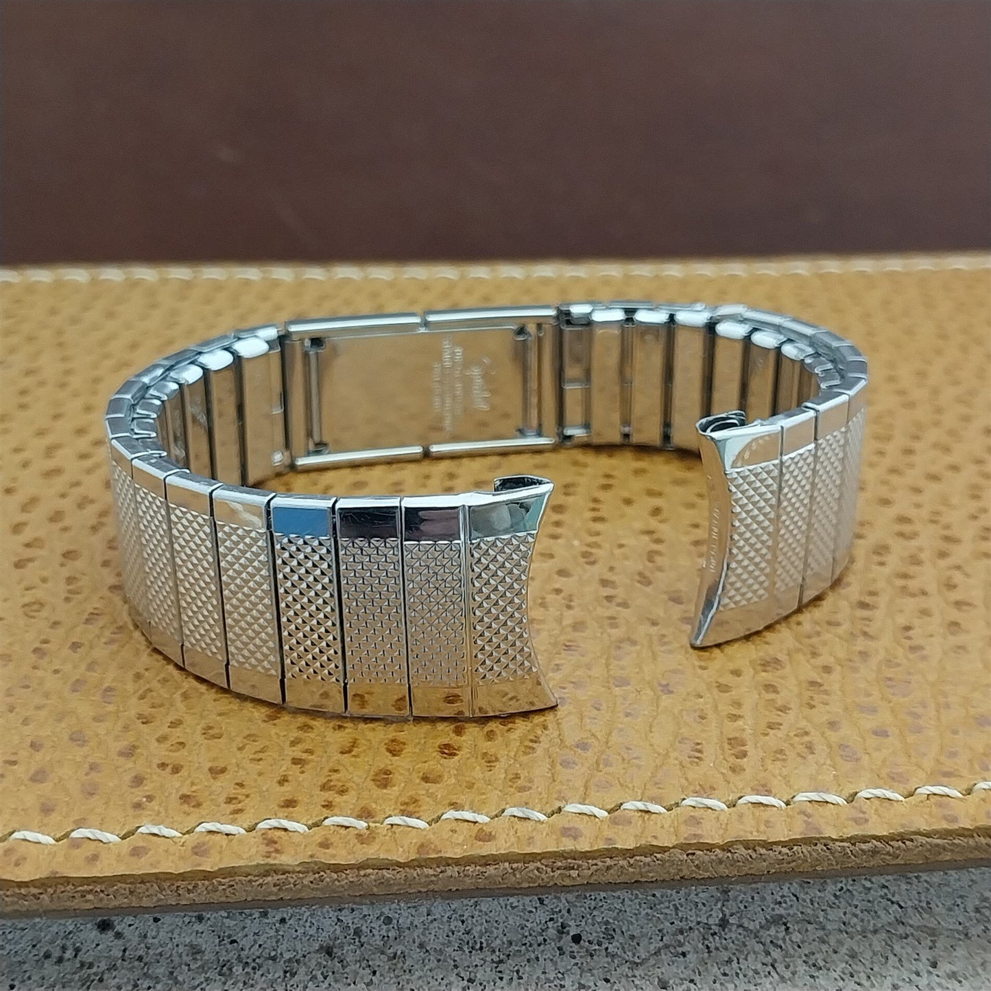 1970 Vintage 17.2mm 10k White Gold-Filled Speidel Unused Classic Watch Band