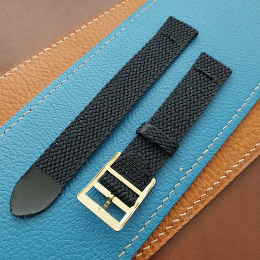 1960s Vintage Blue Perlon Mesh 16mm Classic 2-Piece Field Watch Strap