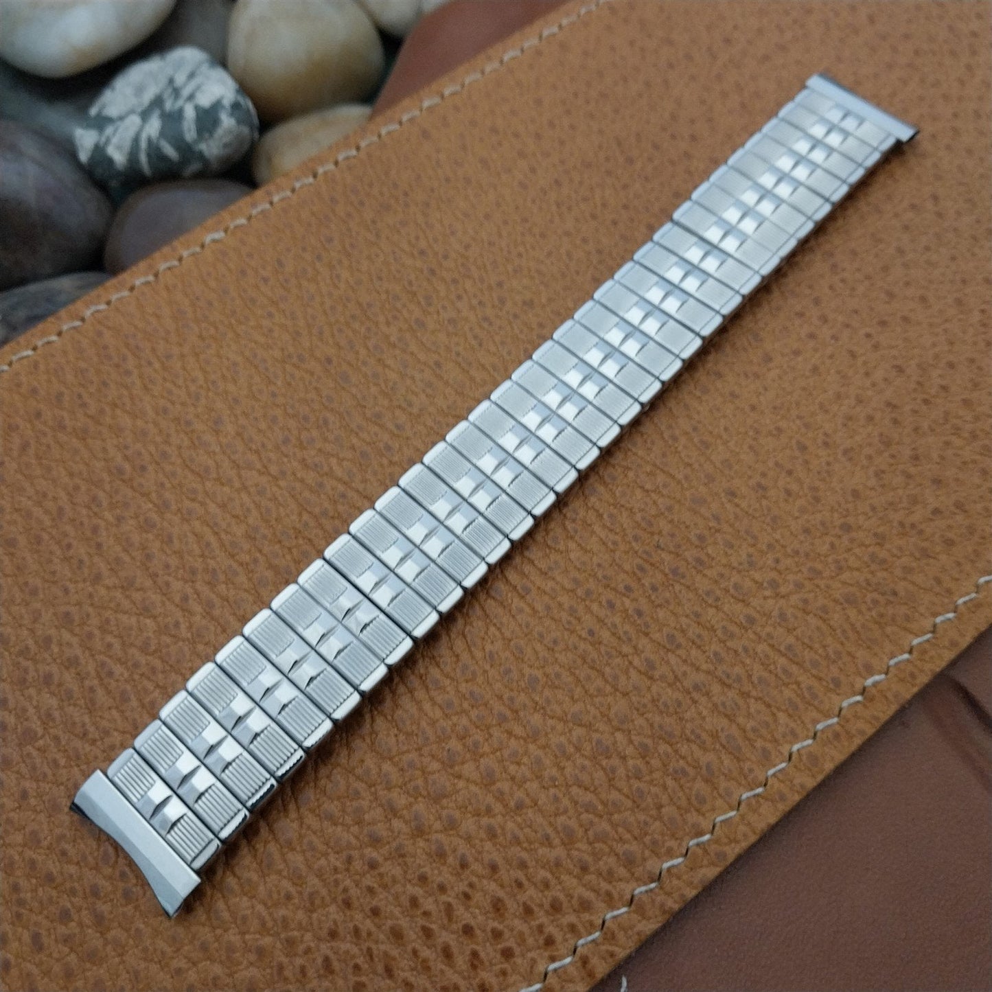 17.2mm 11/16" Baldwin Stainless Steel Expansion nos 1960s Vintage Watch Band