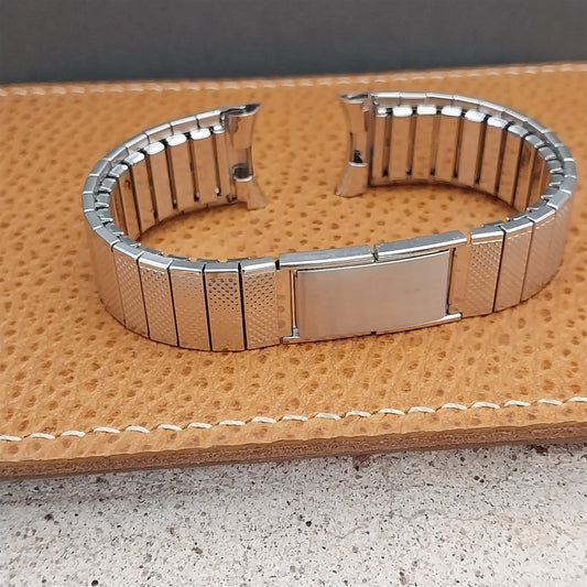 Vintage 17.2mm 10k White Gold-Filled Long Speidel Enfield Unused nos Watch Band