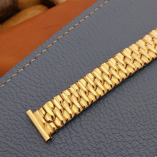 5/8" 10k Yellow Gold Filled Expansion 1940s Harwood Unused Vintage Watch Band