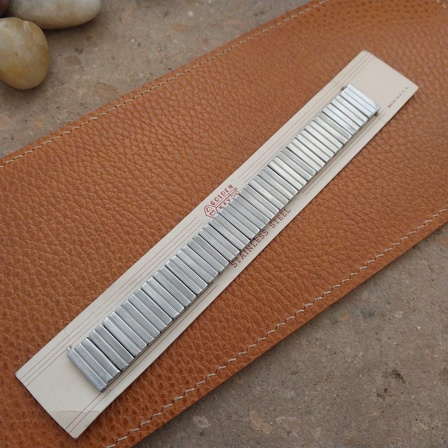 Vintage 5/8" Stainless Steel 1940s Pakula Classic Stretch Expansion Watch Band