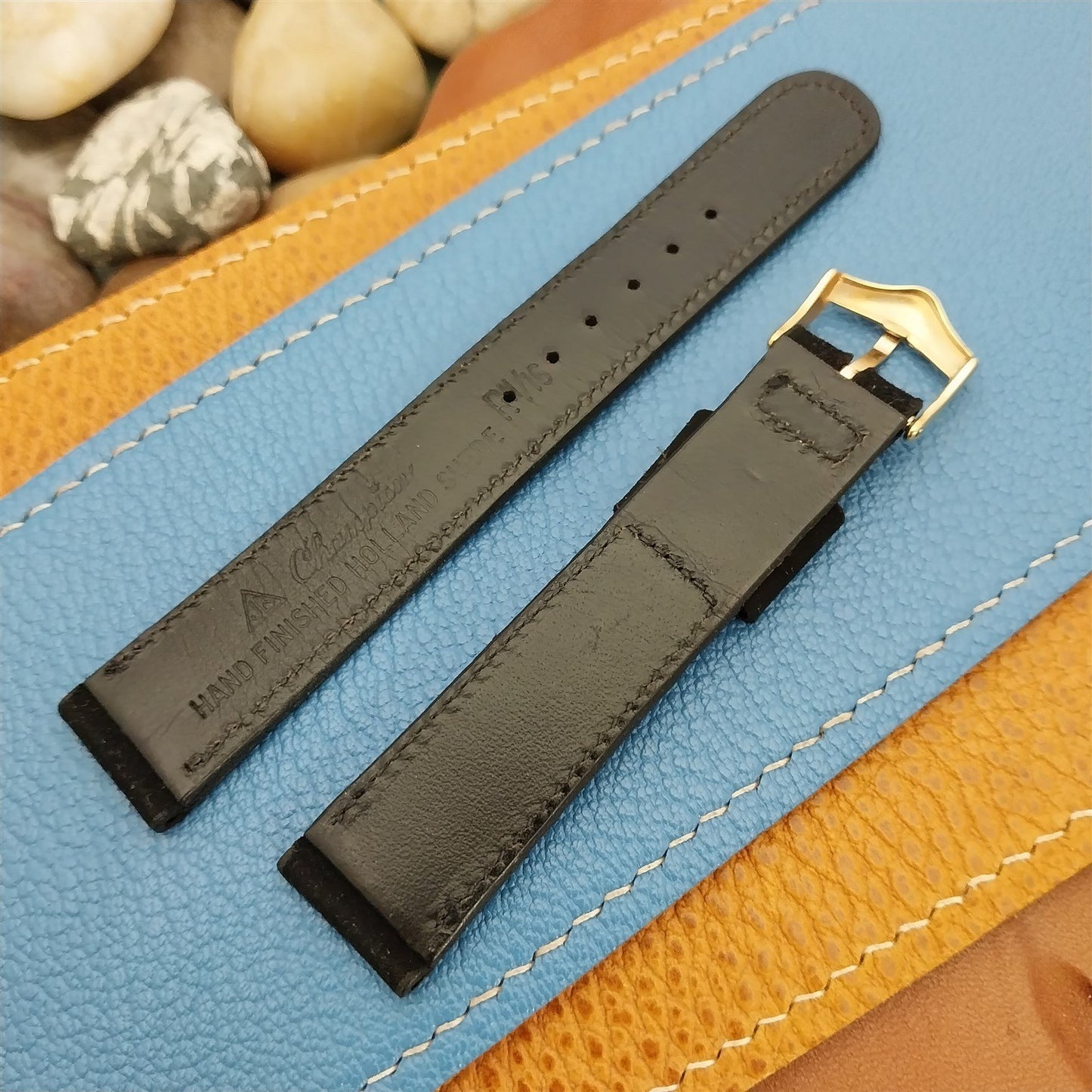 17.2mm JB Champion USA Suede single-keeper strap nos 1950s Vintage Watch Strap