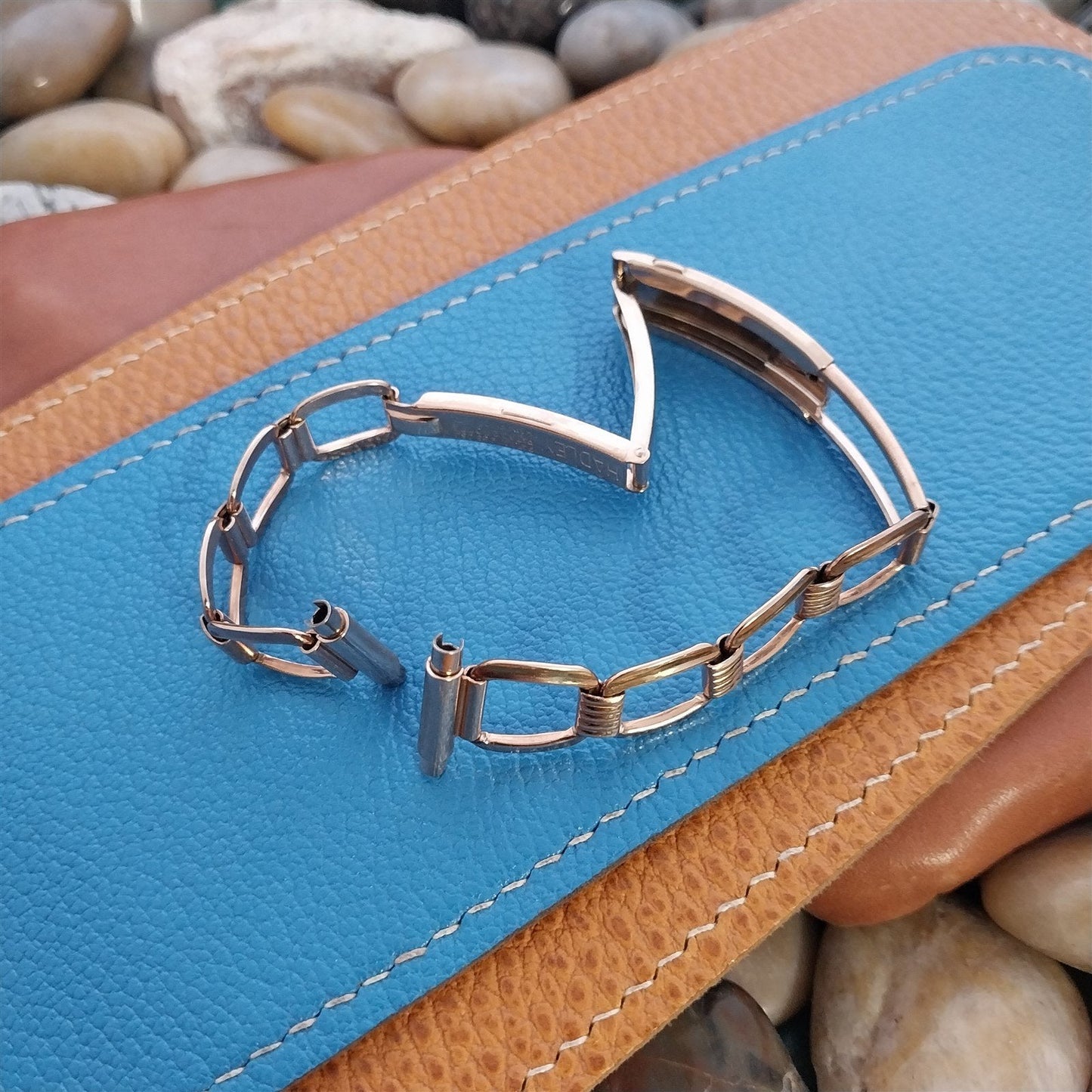 Art Deco Rose Gold-Filled Hadley Elgin 1940s Vintage Watch Band