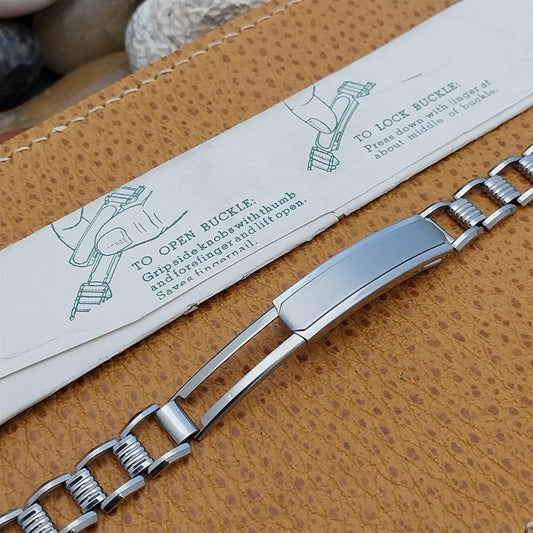 5/8 1930s Antique Stainless Steel Peerless USA nos Vintage Watch Band