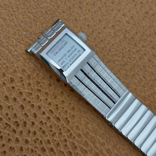 19mm Stainless Steel Perpetual Calendar JB Champion 1960s nos Vintage Watch Band